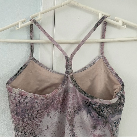 LULULEMON CRZ Y strap marble pink yoga tank top 4 - Picture 7 of 11